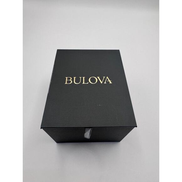 Bulova Classic 98P230 Black Dial Diamond Two Tone Stainless Steel Watch - NIB main image 4